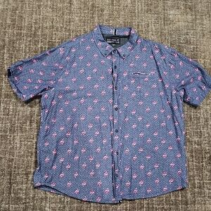 Stylish Blue and Pink Men's Casual Shirt